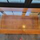 Table basse 2 tiroirs en merisier massif et verre
