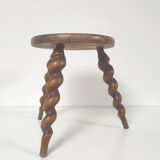 Wooden tripod stool