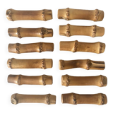 Vintage bamboo wooden knife holder