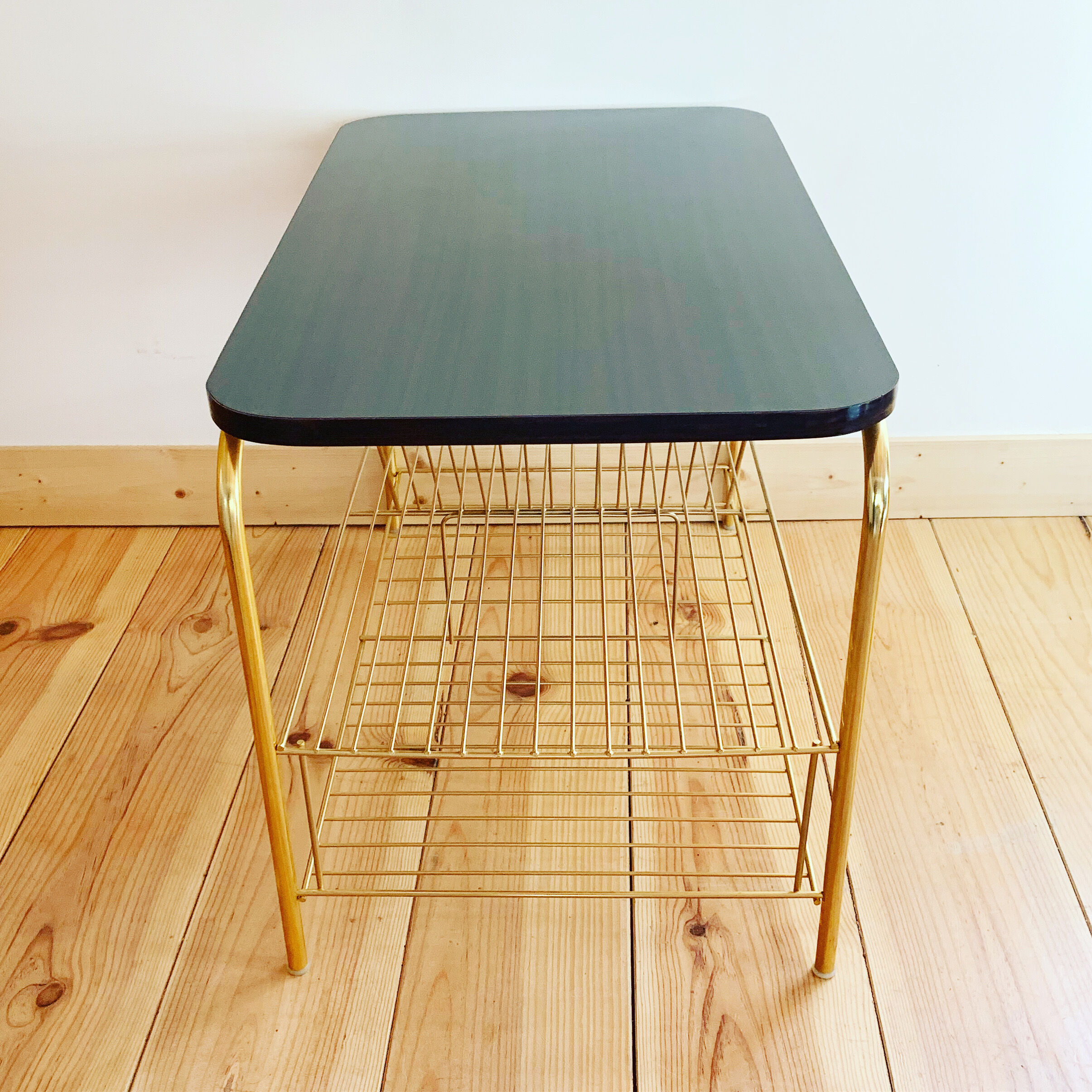 Meuble platine vintage et porte vinyles