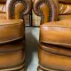 Pair of club armchairs