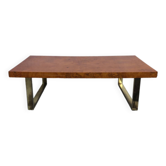 table basse art déco vintage avec jolie pied en métal