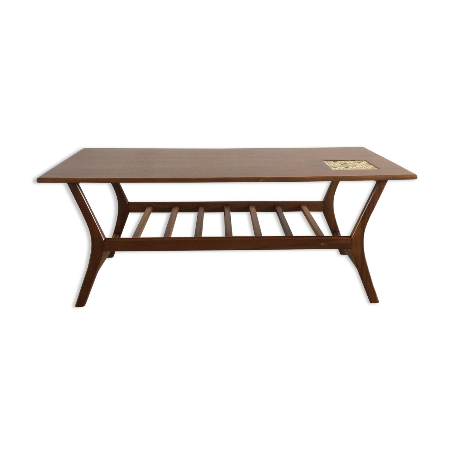 Table basse en teck de Louis van Teeffelen pour Wébé années 1960