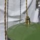 Vintage suspension pair in enamelled sheet metal retro factory style