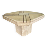 Travertine coffee table