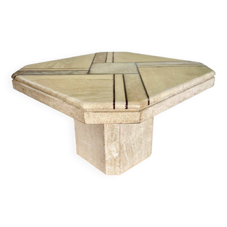 Travertine coffee table