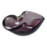 60s ashtray or empty pocket, purple Murano glass, Italy