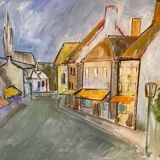 Landscape of Briare signed Nedel