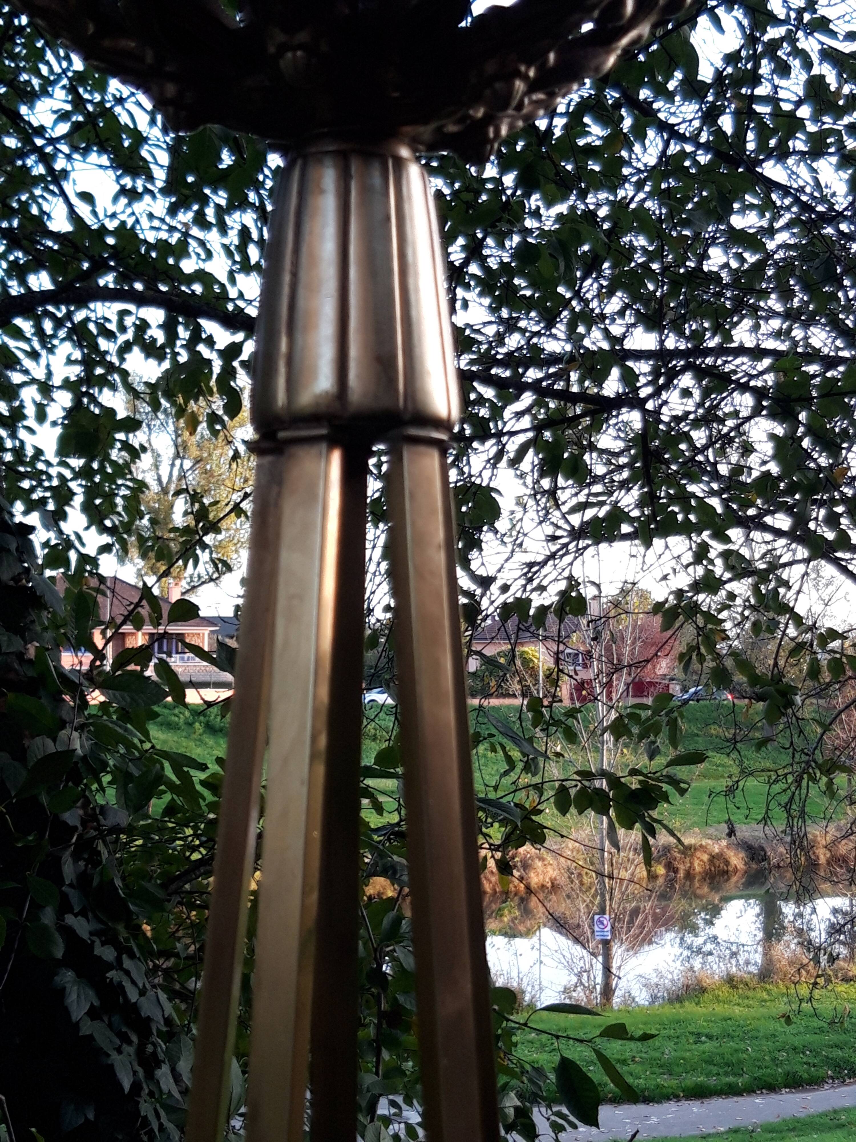 Muller brothers Luneville brass chandelier 1920/1930