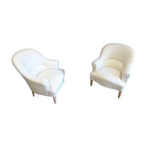 Paire de fauteuils crapaud