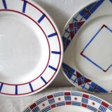 6 mismatched plates