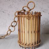 Vintage bamboo and rattan suspension