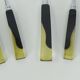Art déco cake lifter and 6 cake forks black bakelite and lucite cake set