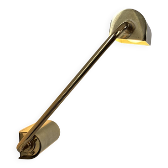 Vintage adjustable brass wall light, France, 1970.