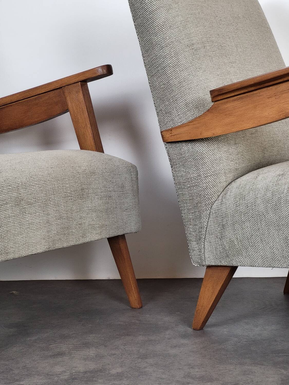 2 restored Scandinavian armchairs, 1960