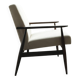 Vintage armchair in light beige corduroy designed by H. Lis.