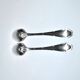 Ercuis set of 2 Trianon silver-plated dessert spoons with crossed ribbon, 15 cm