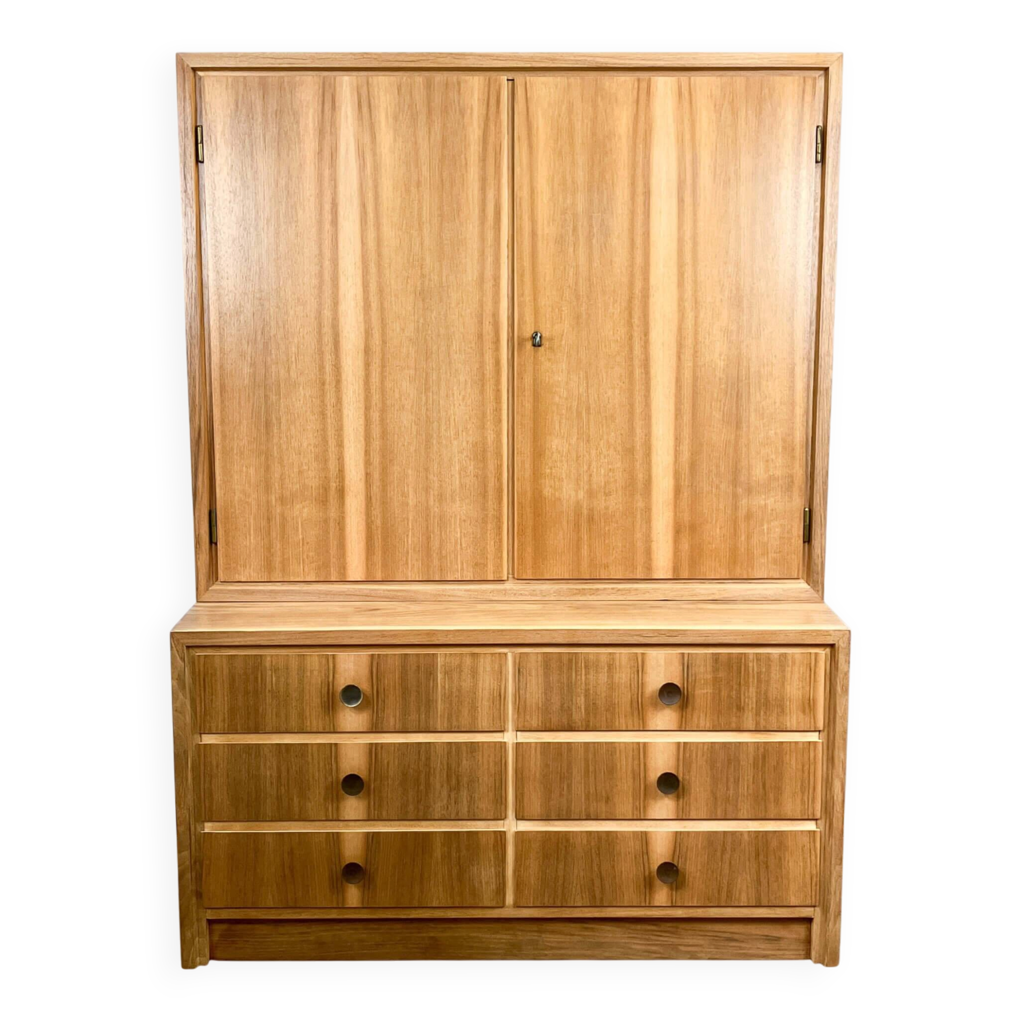 Commode et combinaison de cabinet par WK-Möbel, noyer, années 1960.