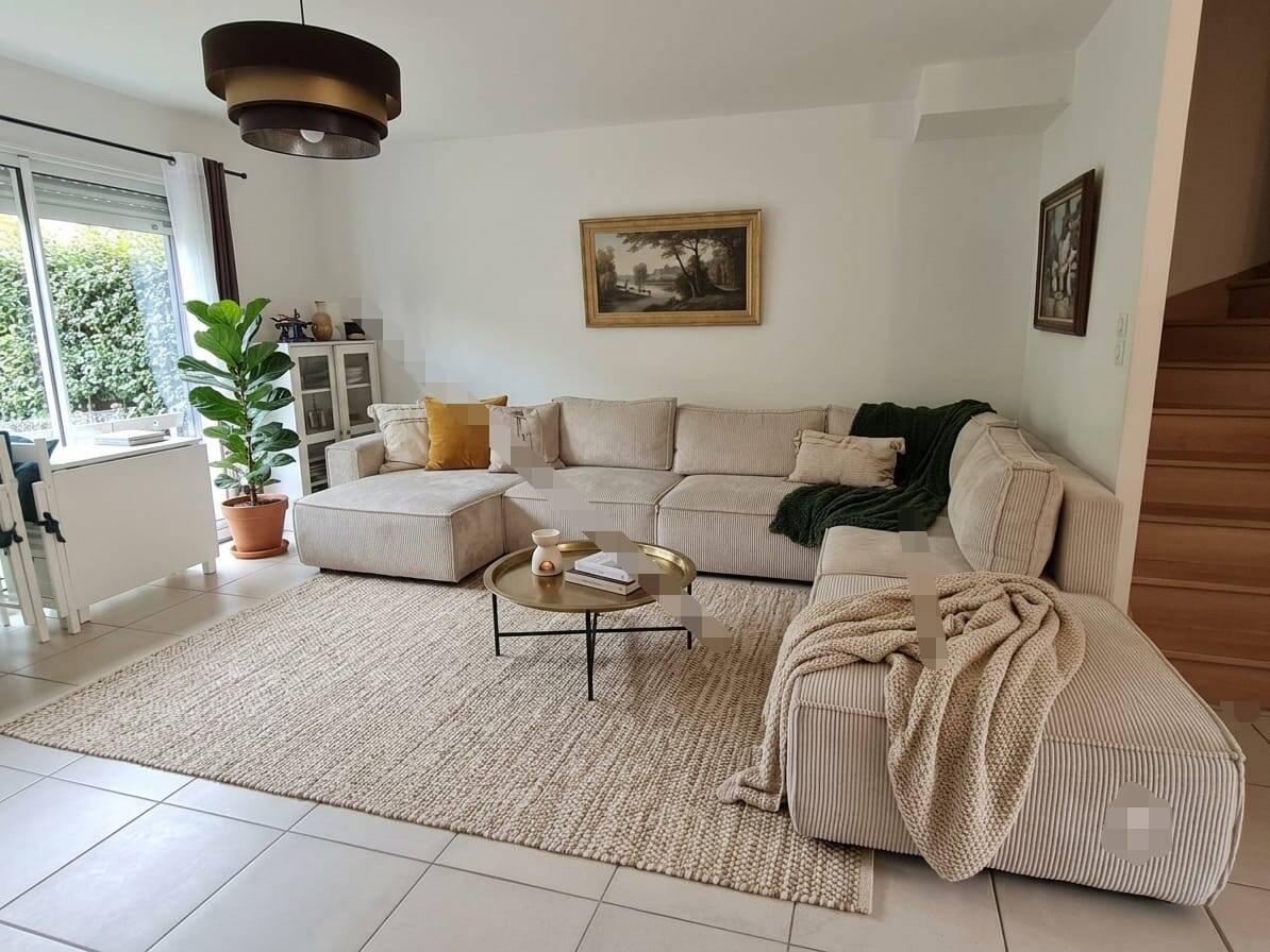 Canapé d'angle modulable xl bobochic nihad velours côtelé beige. très bon é