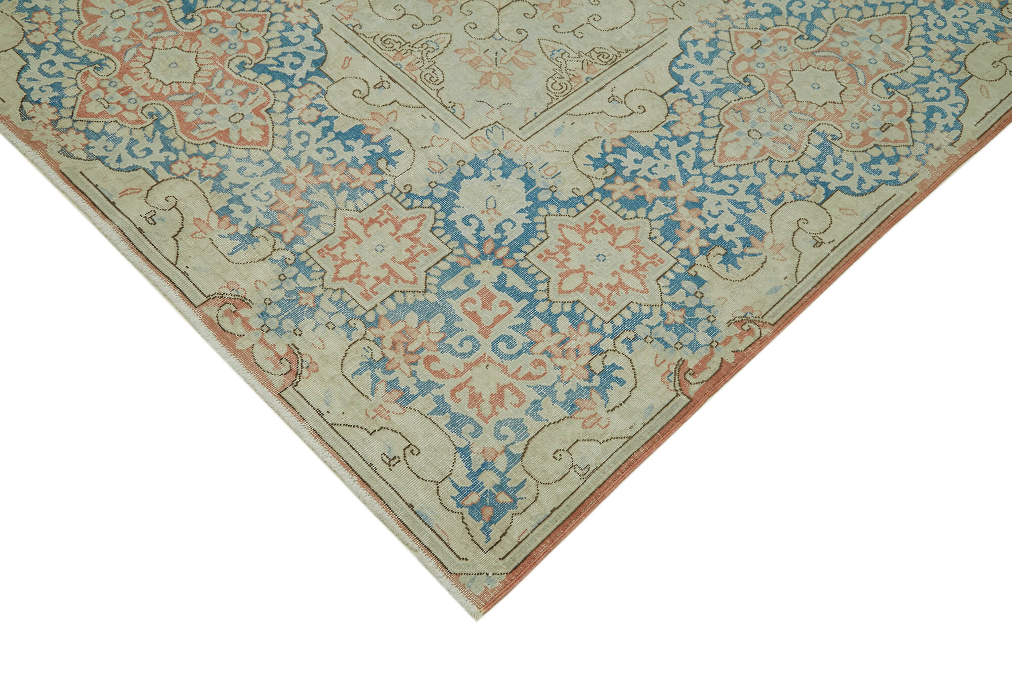 Handmade Oriental Contemporary 1980s 291 cm x 414 cm Beige Wool Carpet