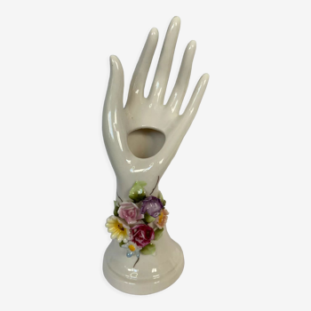 Vase soliflore, baguier main vintage