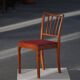 Set of 6 classic modern Danish dining chairs, in oak with upholstered seats, 1950s.