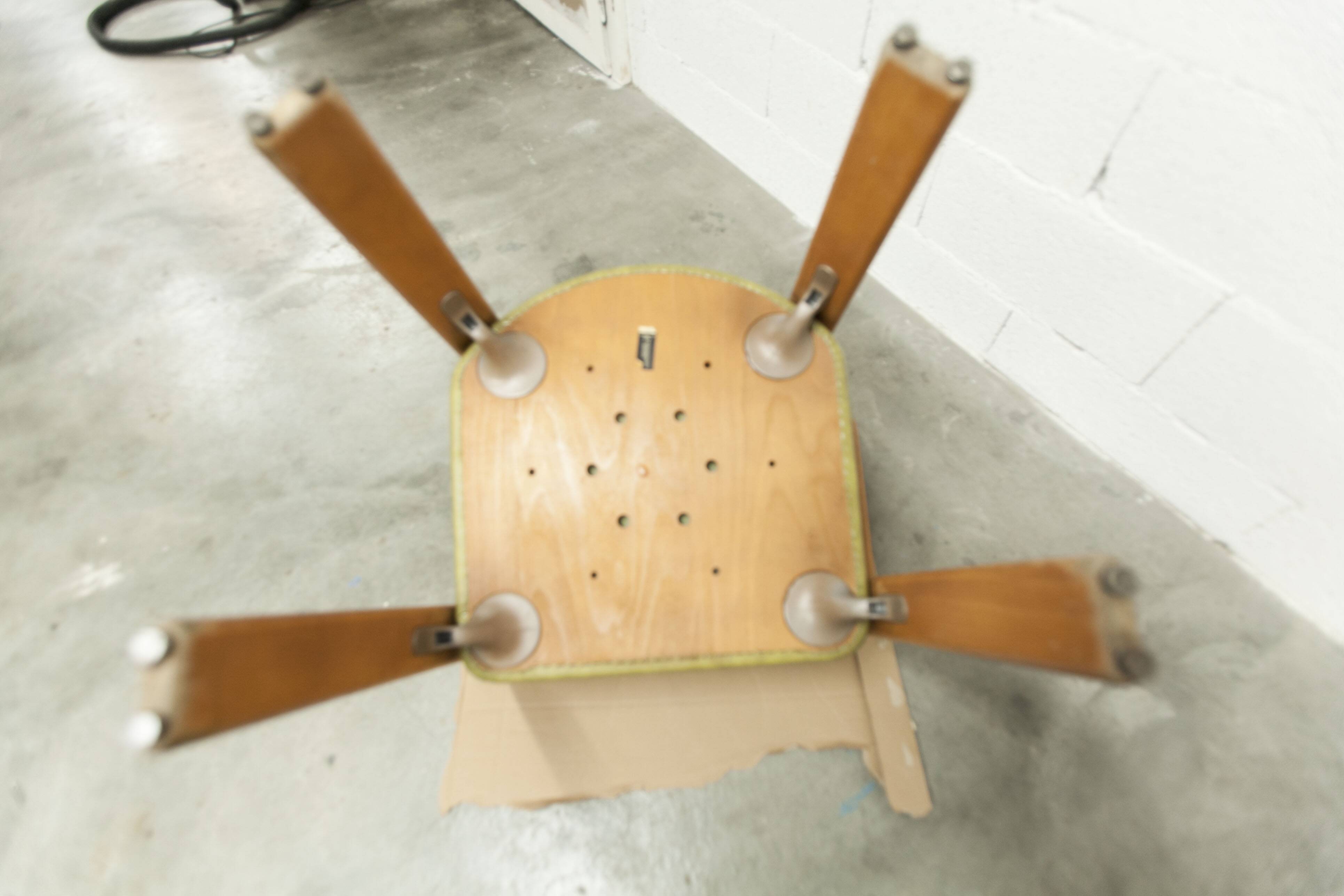 Bruno Rey solid beech bridge armchair for Dietiker 1960 green