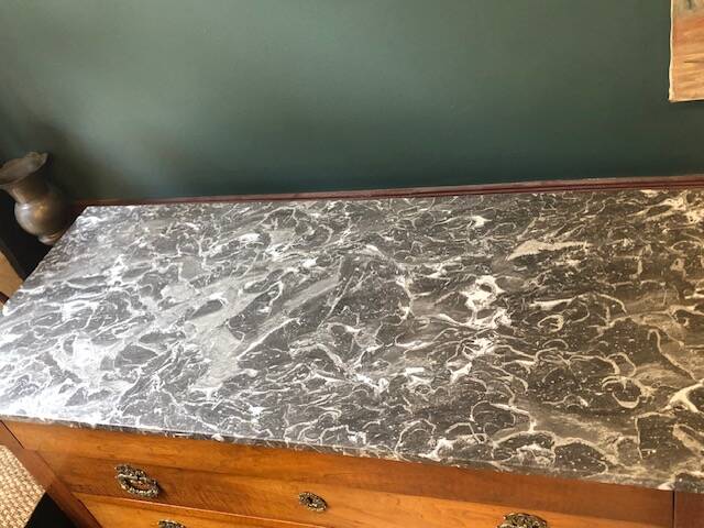 Commode with marble top