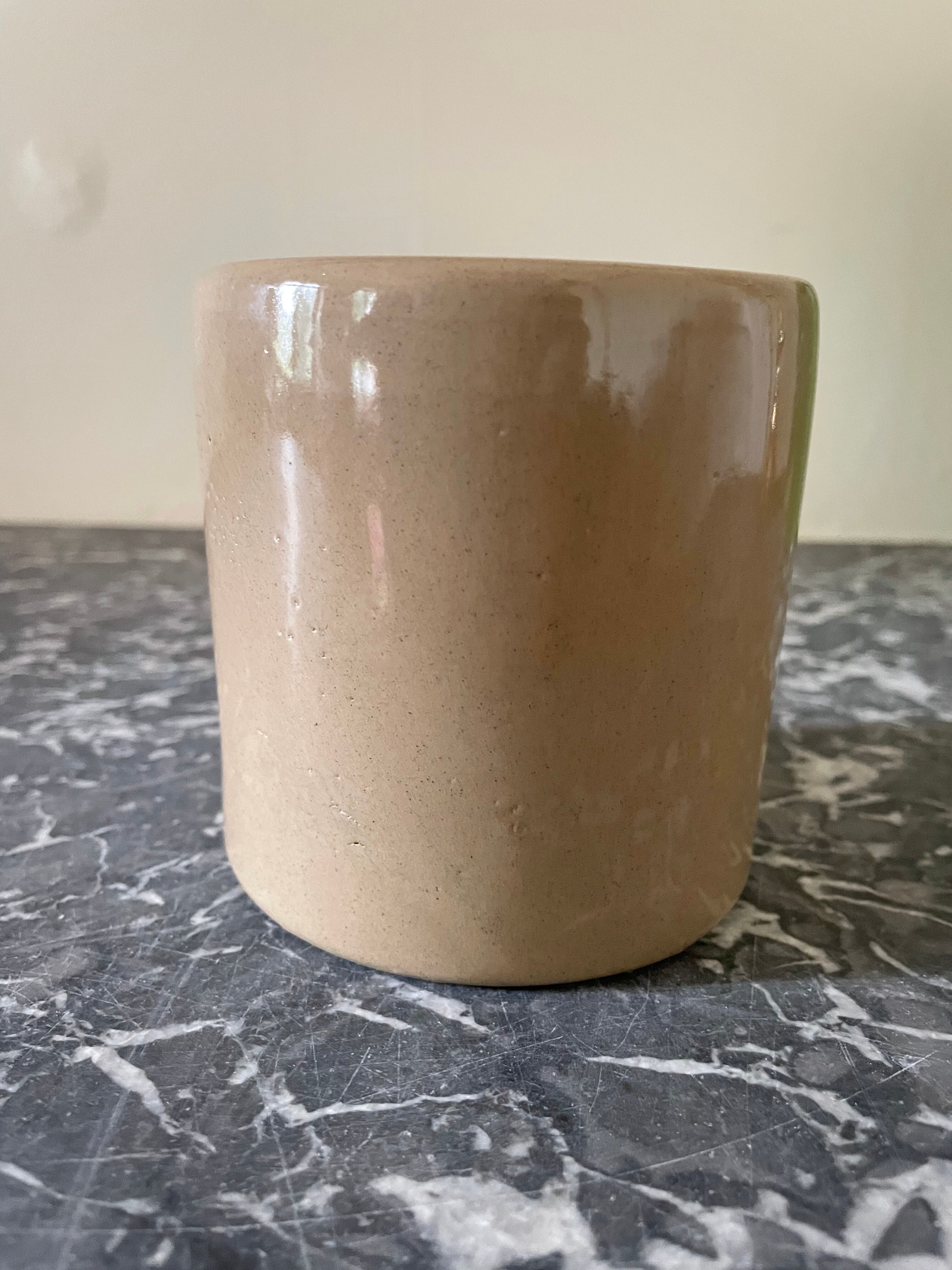 Glazed stoneware pot