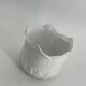 Cache-pot vintage en forme de tulipe en porcelaine blanche