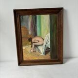 Tableau "Nu influence Degas" 1960 France signé Jacques Galey