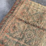 Moroccan peach and green carpet - 220 x 388 cm