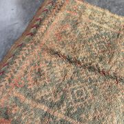 Tapis Marocain pêche et vert - 220 x 388 cm