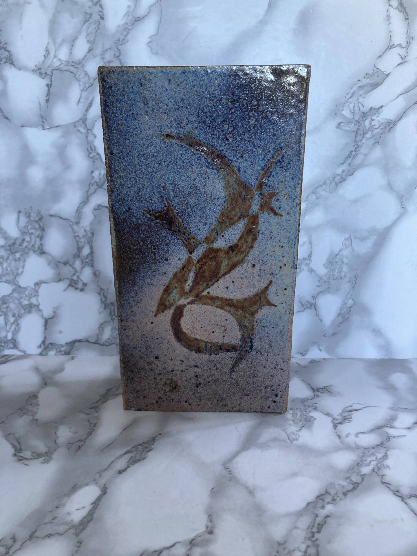 Modernist soliflore vase in stoneware from La Borne - Pierre Devie, 1977