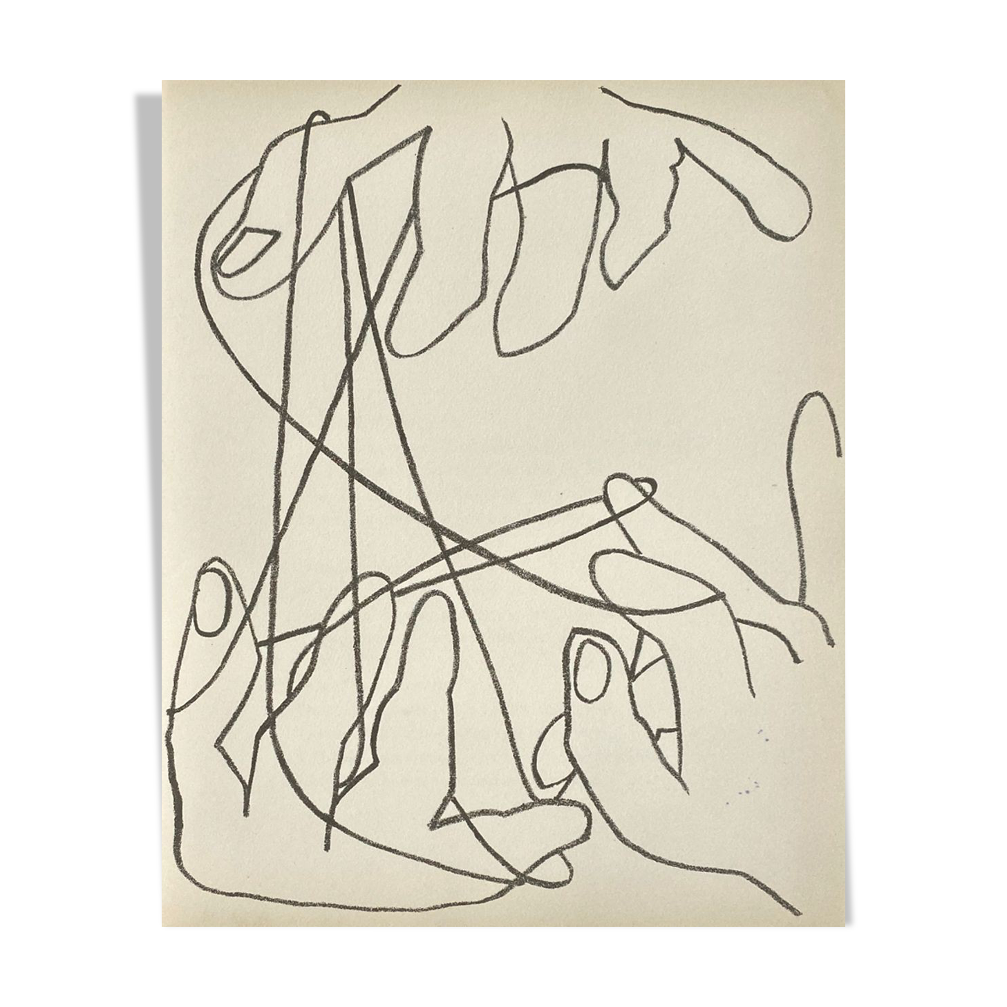 Françoise gilot pages d'amour iv lithograph 1951