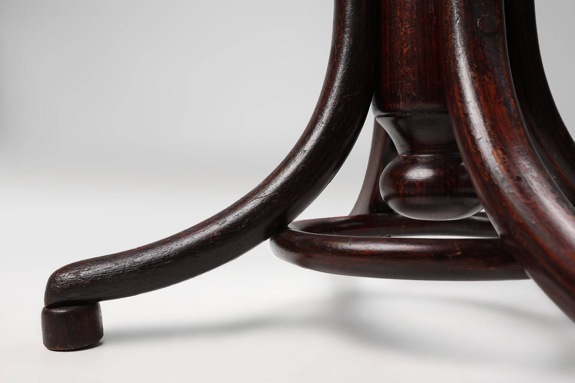 Austrian Piano Stool in Beech and Bentwood by Michael Thonet for Thonet, 18