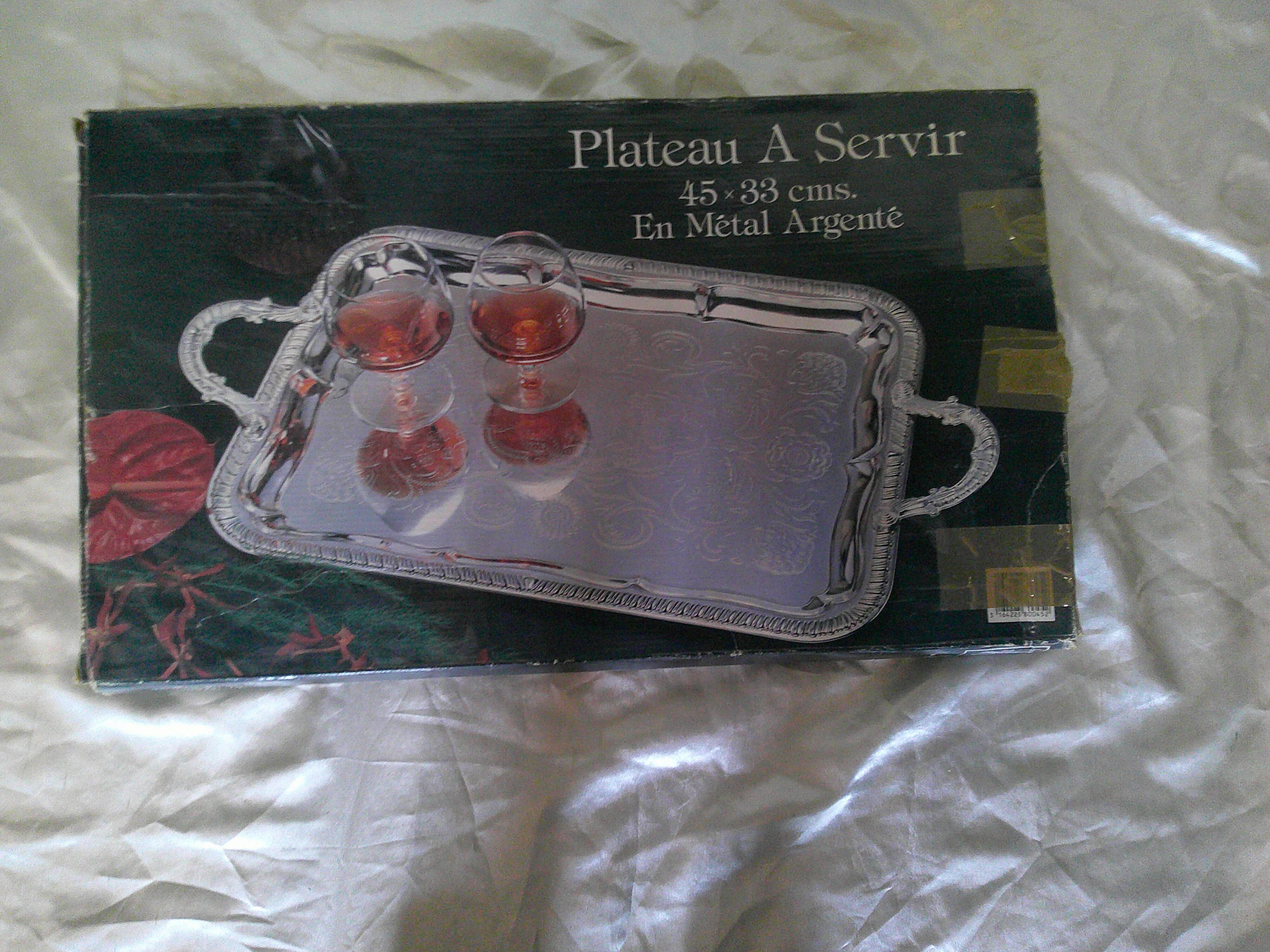 Silver-plated serving tray