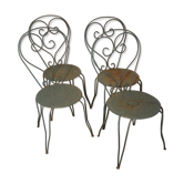Set de 4 chaises métal