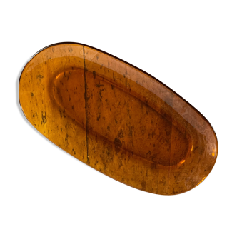 Plat de présentation années 60 ambre