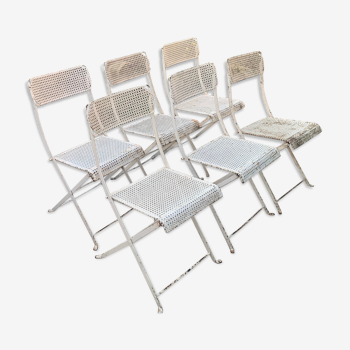 Wrought iron folding chairs