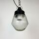 Industrial Bakelite Pendant Light with Frosted Glass, 1970s