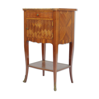 Bedside table in marquetry