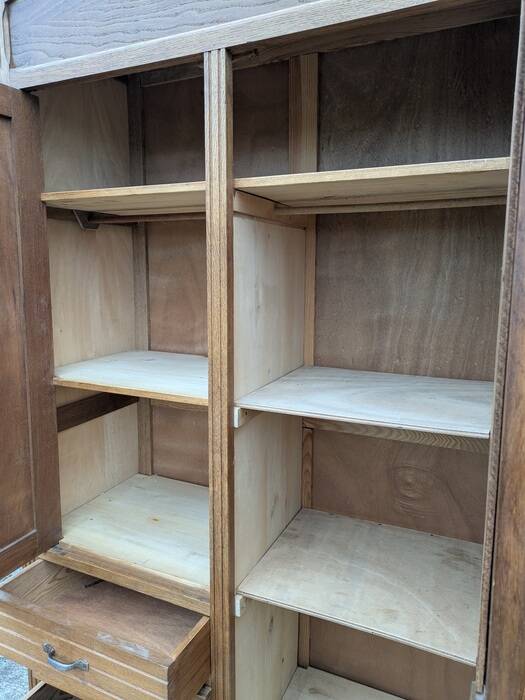 Parisian armoire style oak wardrobe