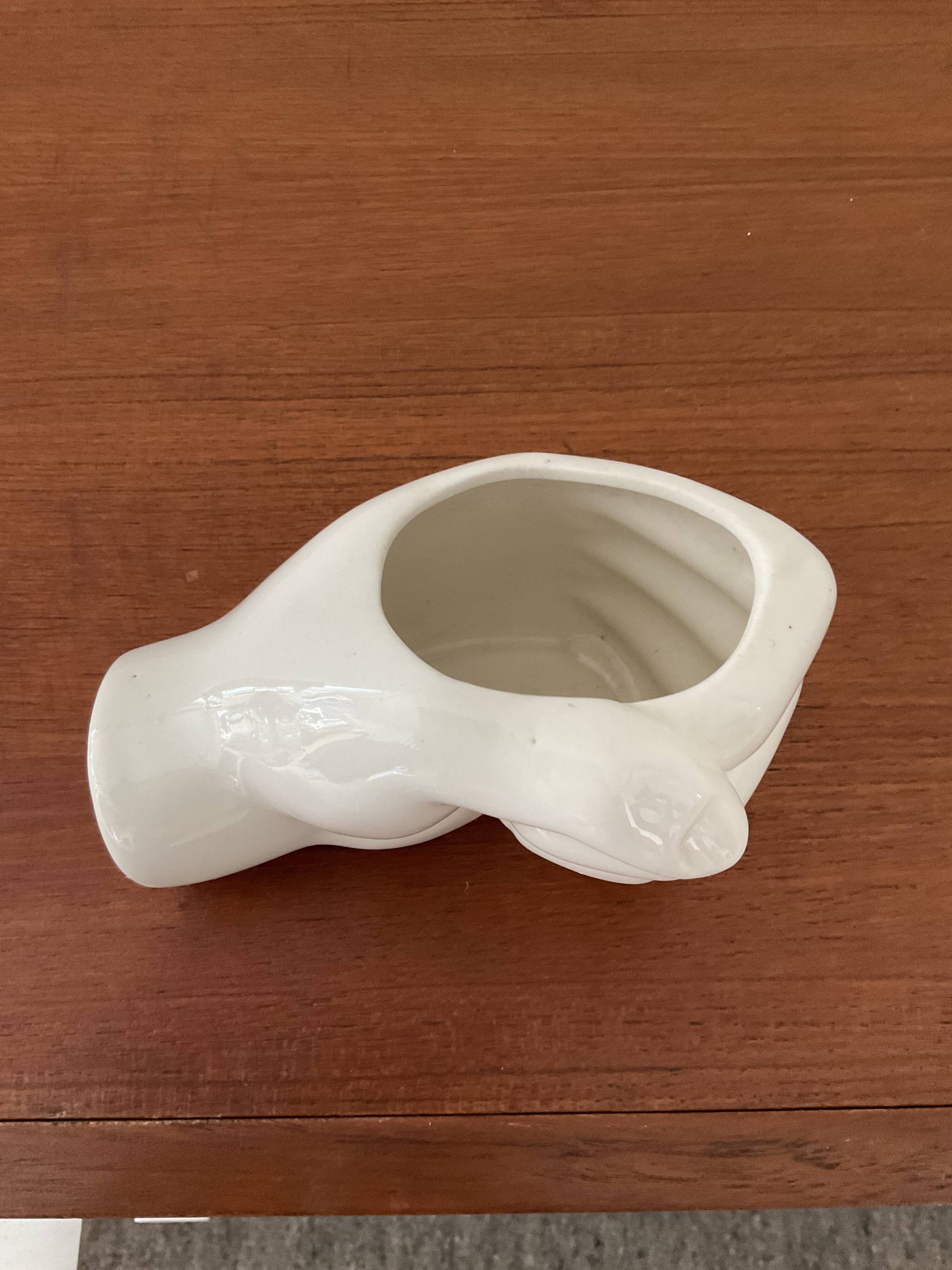 Ceramic hand vase from the 70s