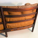 2 seat sofa in tanned leather by Arne Norell for Coja