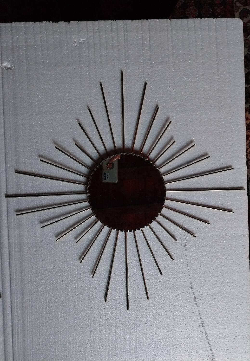 Wrought iron sun mirror