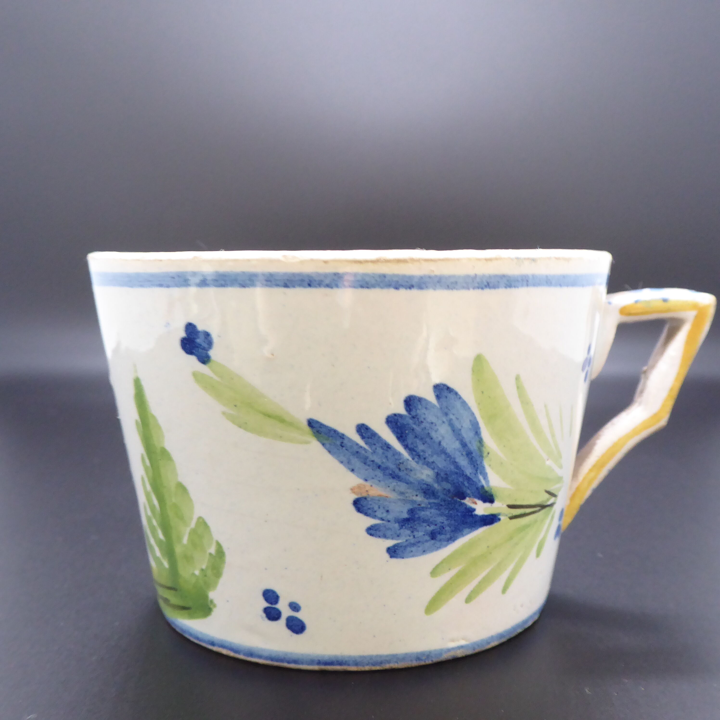 Quimper earthenware cup