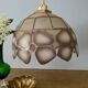 Vintage mother-of-pearl and brass lampshade pendant light