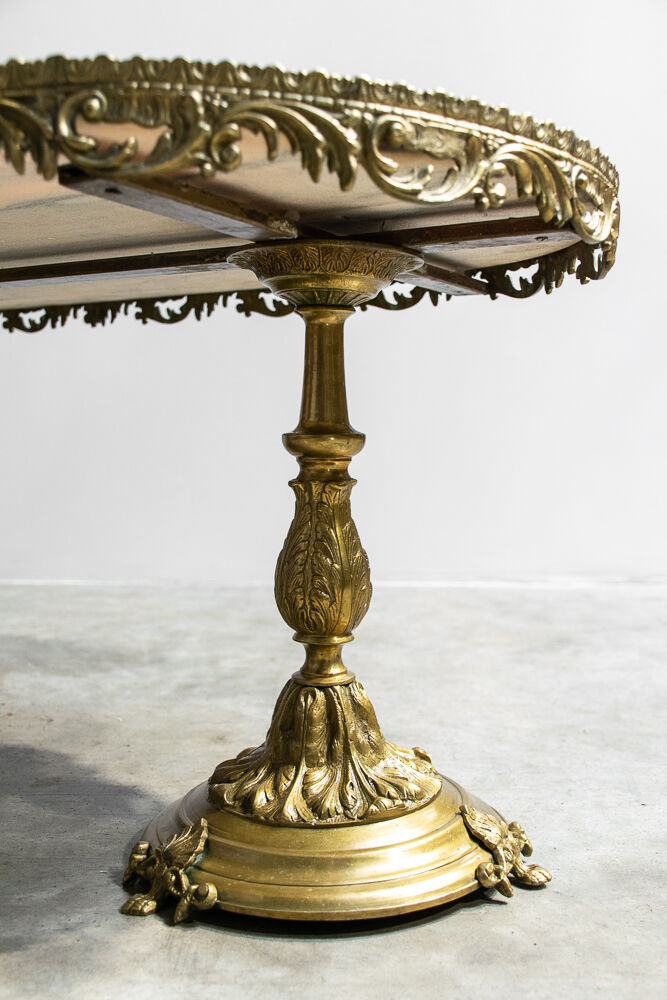 Marble and brass coffee table France 1940