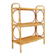 Vintage three-tier rattan shelf in bohemian style - 1960s